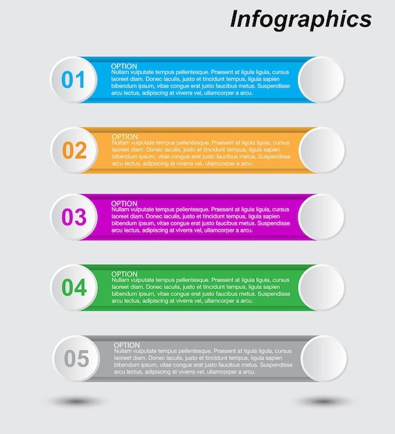 Infographic với các bước và tùy chọn, banner cho thiết kế kinh doanh và mẫu trang web