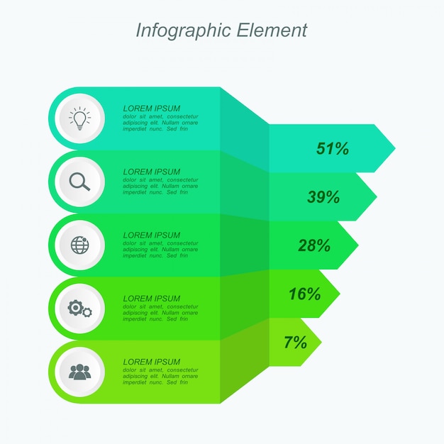 infographics business data visualization 5 stage