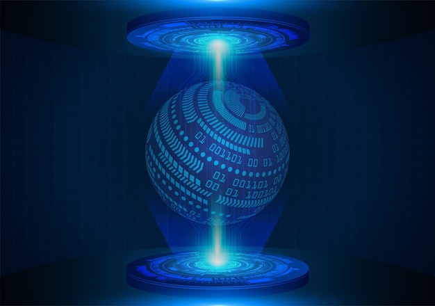 information cyber digital security code system data network concept binary internet safe