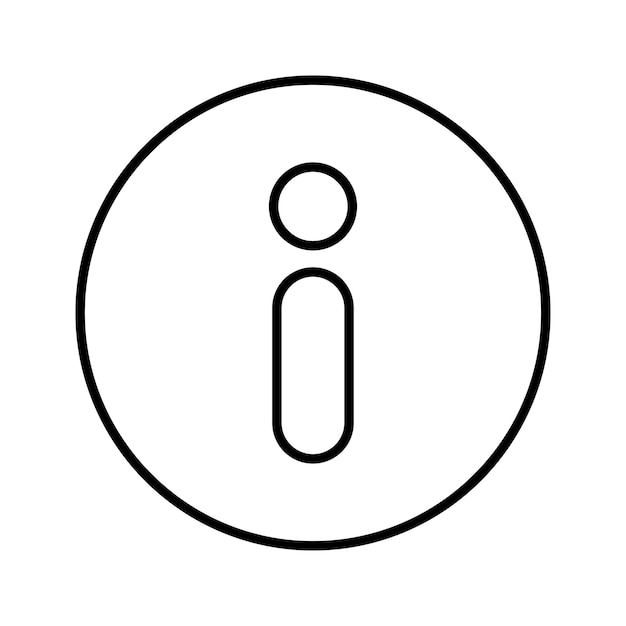Information icon Line outline design