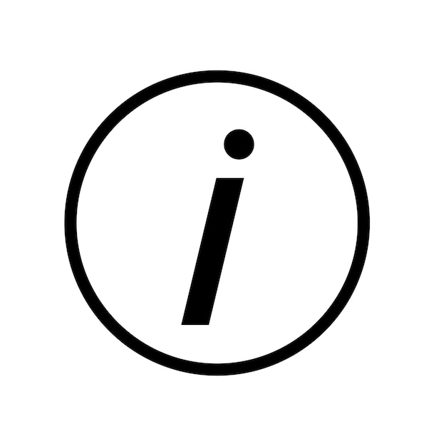 Information sign symbol vector