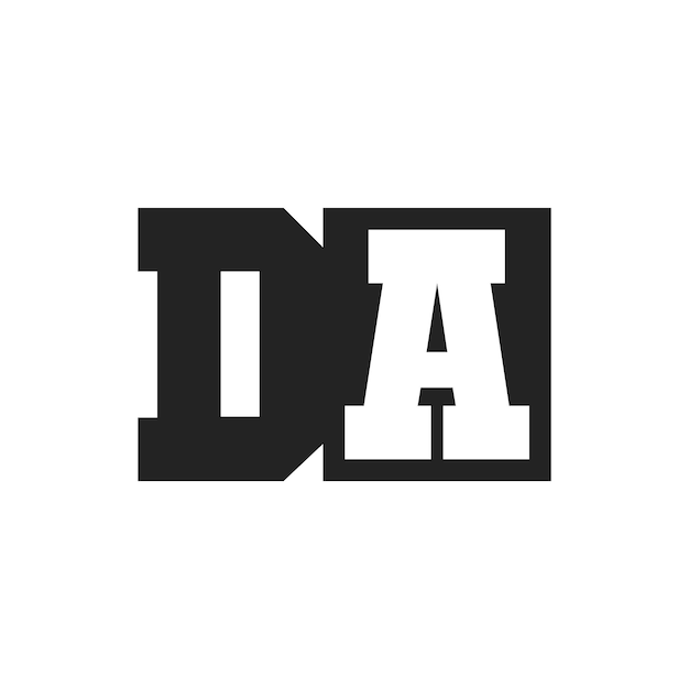 Initial Letter DA Logo Design Template DA Logo