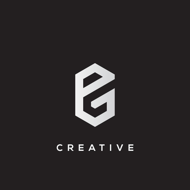 Initial letter PG logo template, GP logo vector template.