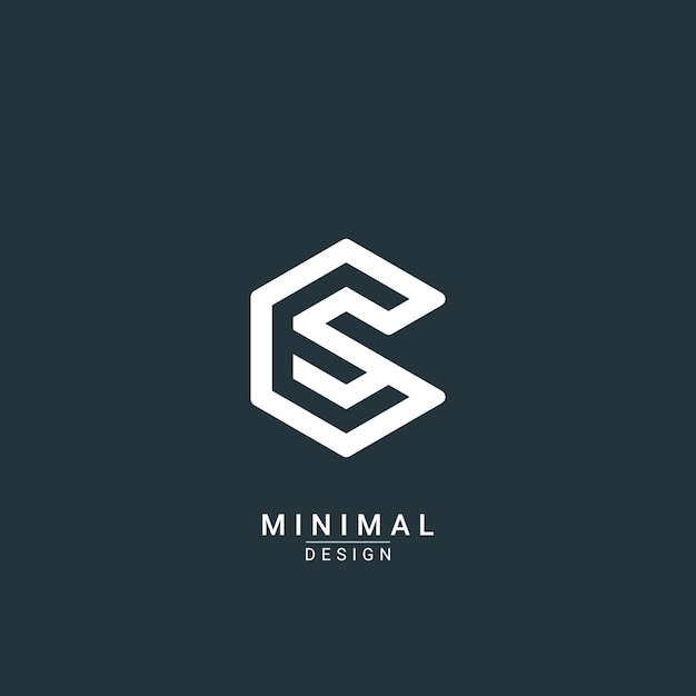 Initial letters CS C S logo design vector