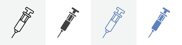 injection icon vector set use for web