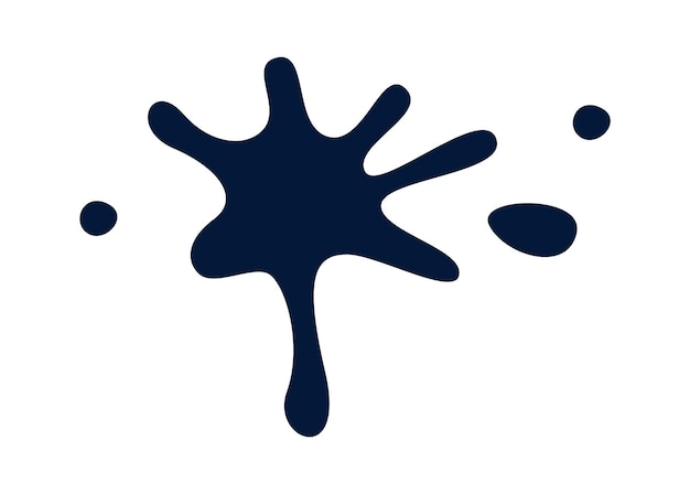 Ink blot flat icon Office stationery
