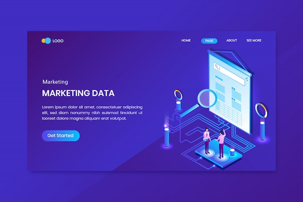 Insometric Marketing Research Concept  Landing Page