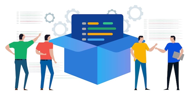 install box package of software development process by developer delivering final source code