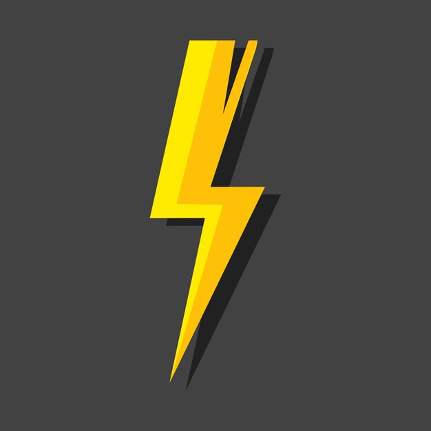 Install Lightning Modern flat style vector illustration Lightning bolt Lightning flash icon set Flat style on a dark background Vector