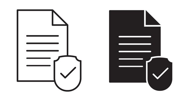 Insurance policy icons