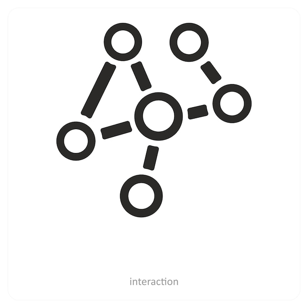 Interaction and user interaction icon concept