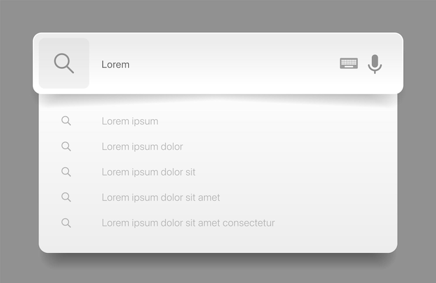 internet browser search engine search bar for ui mobile app search address and navigation bar