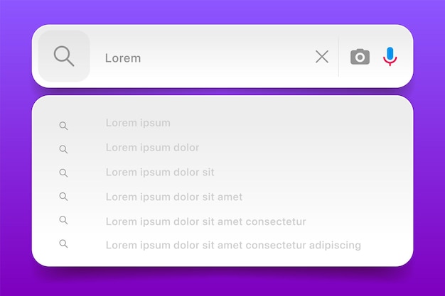 internet browser search engine search bar for ui mobile app search address and navigation bar