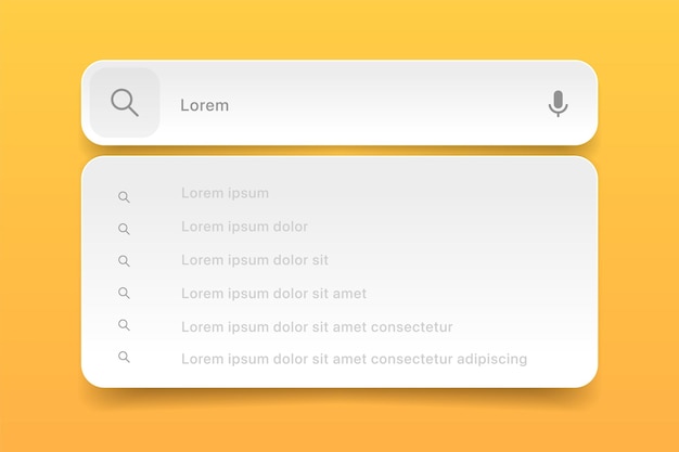 internet browser search engine. search bar for ui mobile app. search address and navigation bar.