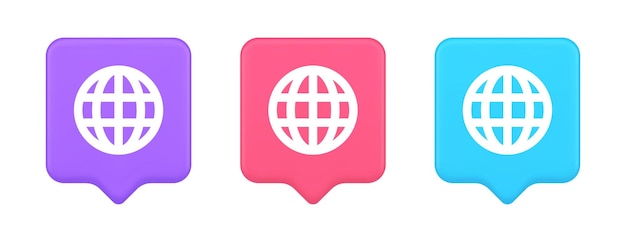 Internet connection global browsing information button cyberspace data search 3d icon