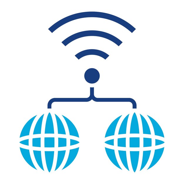 Internet Connectivity Duotone Illustration