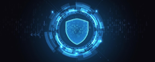 internet digital security technology concept for business background Lock on circuit board