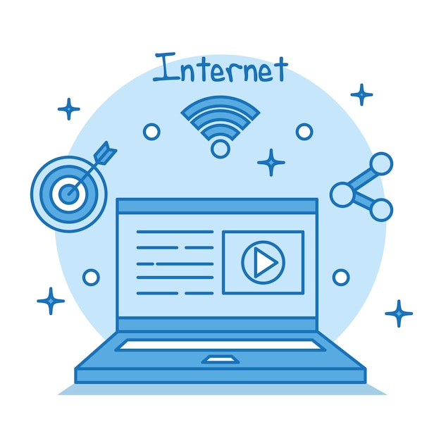 internet laptop connection media technology