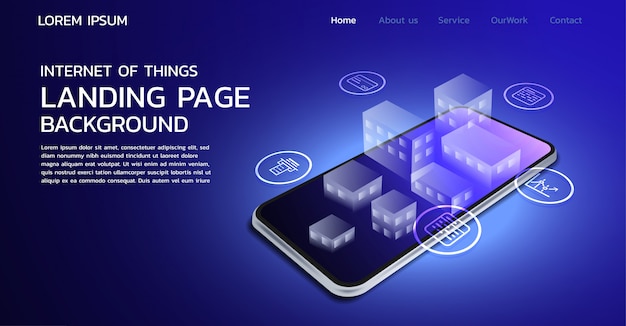 Internet of things landing page design