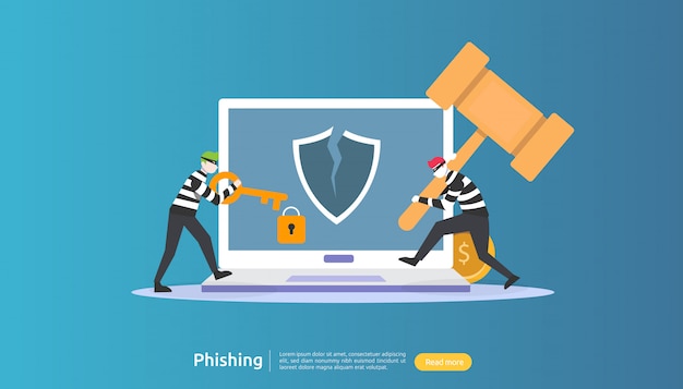 Internet security concept with character