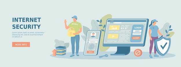 Internet security data protecting Online secured system Password protection touch id face id P