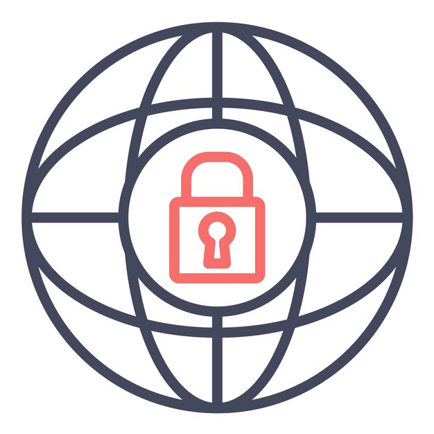 Internet Security Vector Illustration Style
