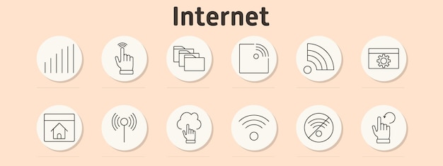 Internet set icon Folder cursor on button gear file folder network folders wireless off upload file tabs hand pointer sitemap folder with checkmark