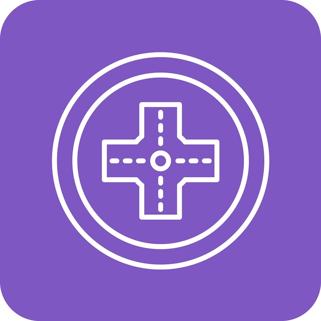 intersection icon vector image can be used for road signs