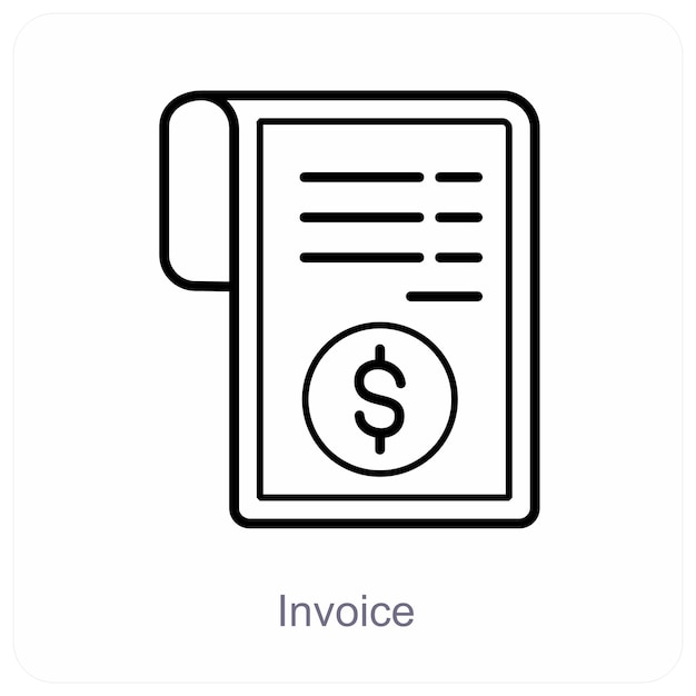Invoice and bill icon concept