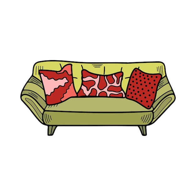 isolate colorful sofa on background