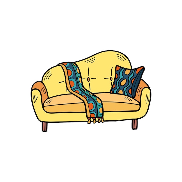 isolate colorful sofa on background