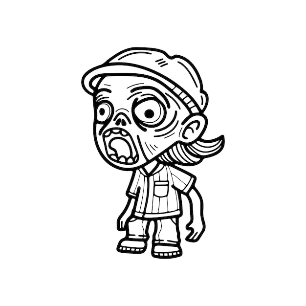 isolate zombie character on background
