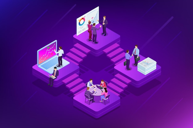 Isometric Analysis data and Investment. Project management, business communication, workflow and consulting. Website and mobile website development, SEO, mobile apps, business solutions.