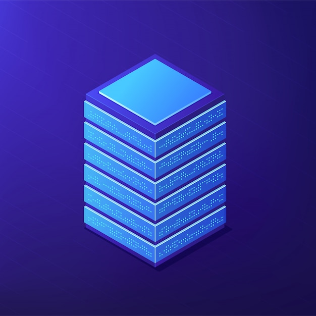 Isometric big data tools concept.