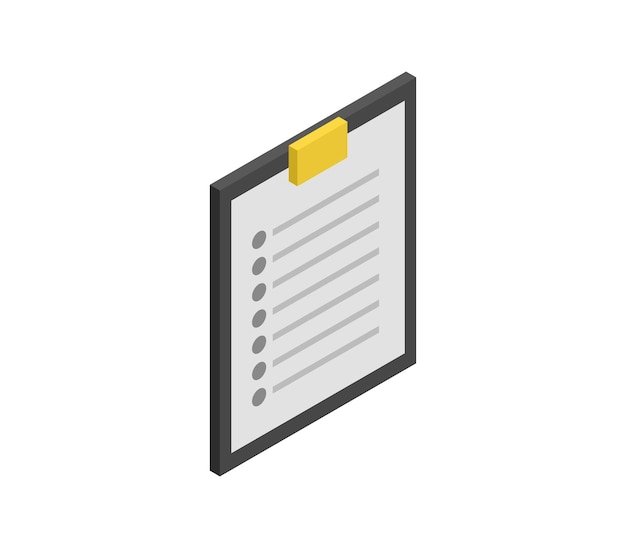 isometric clipboard