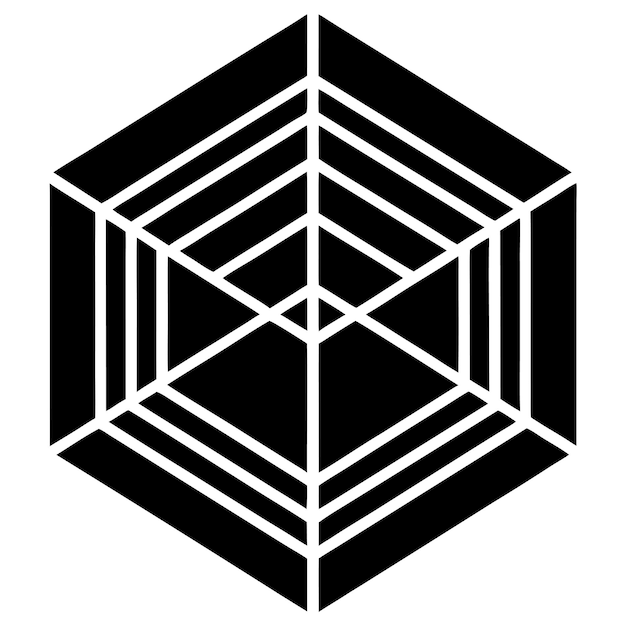 Isometric Cube with Geometric Lines and Bold Modern Typography