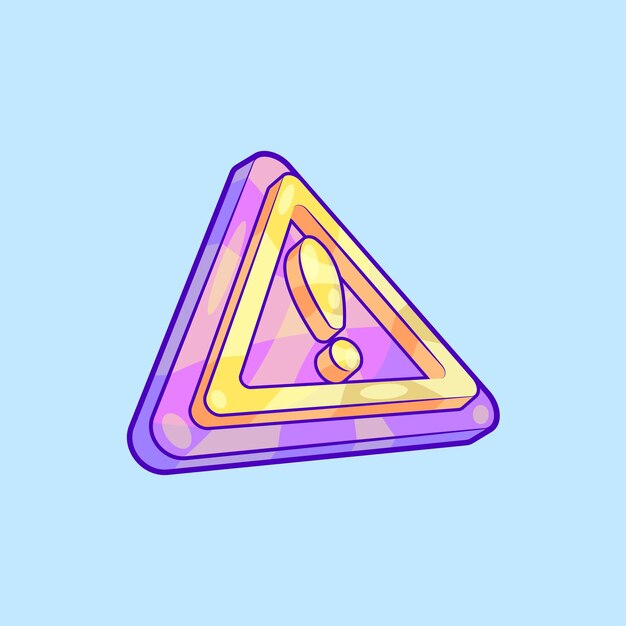 Isometric Danger Sign Illustration Vector