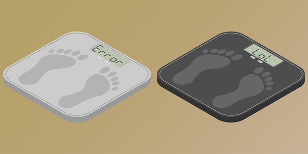 Isometric digital bathroom scales