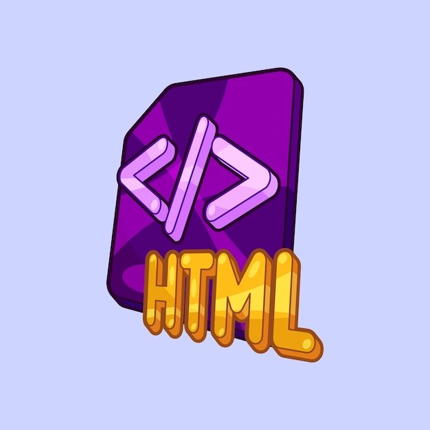 isometric file script code with html sign vector