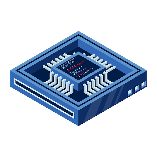 Isometric futuristic server Isometric database or data center Abstract blockchain Computer storage Cloud storage Isometric technology