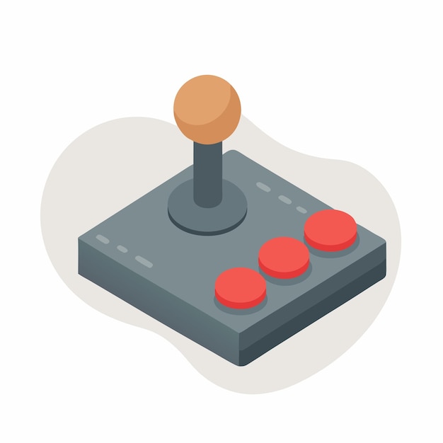 Isometric game pad on a isolated white background 20