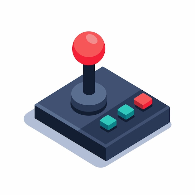 Isometric game pad on a isolated white background 24