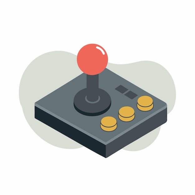 isometric game pad on a isolated white background 4