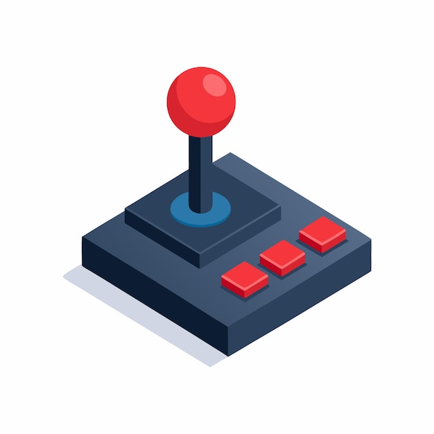 Isometric game pad on a isolated white background 6
