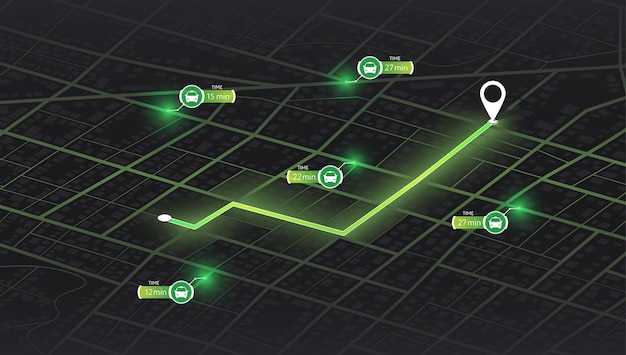 Isometric gps map navigation to own house city top view view from above the map buildings detailed