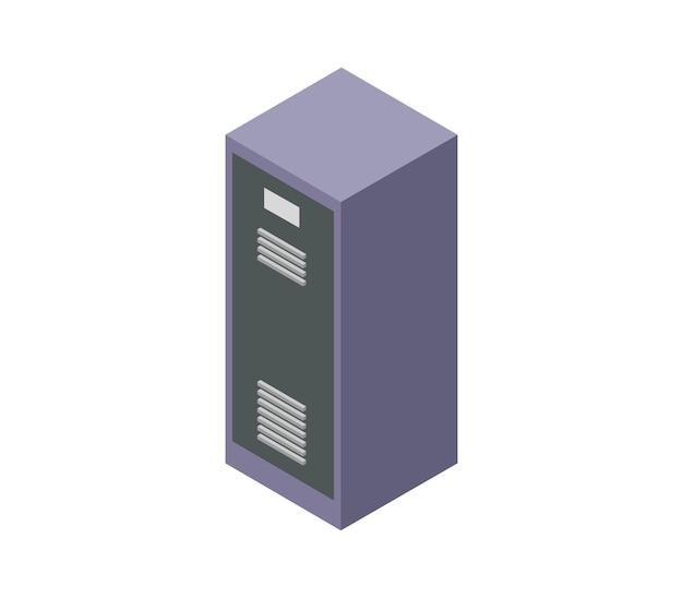 Isometric metal locker