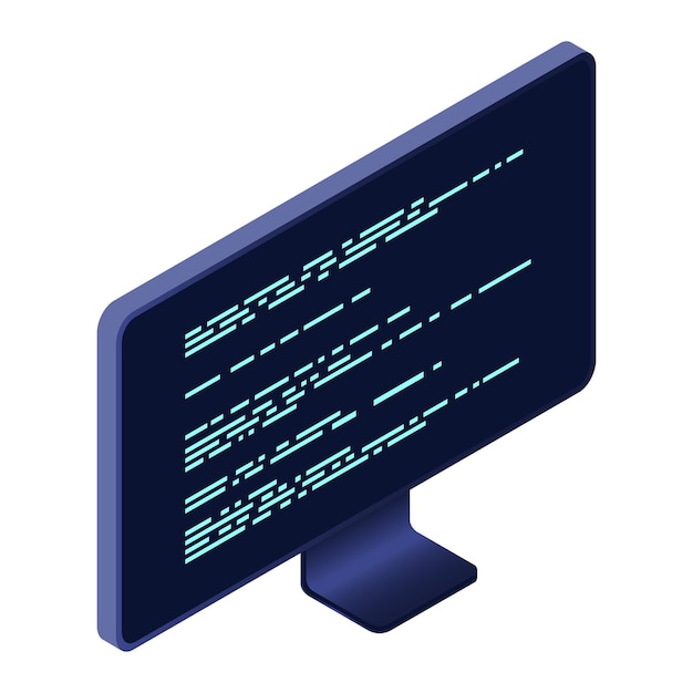 isometric monitor computer monitor isometric desktop modern monitor isometric technology