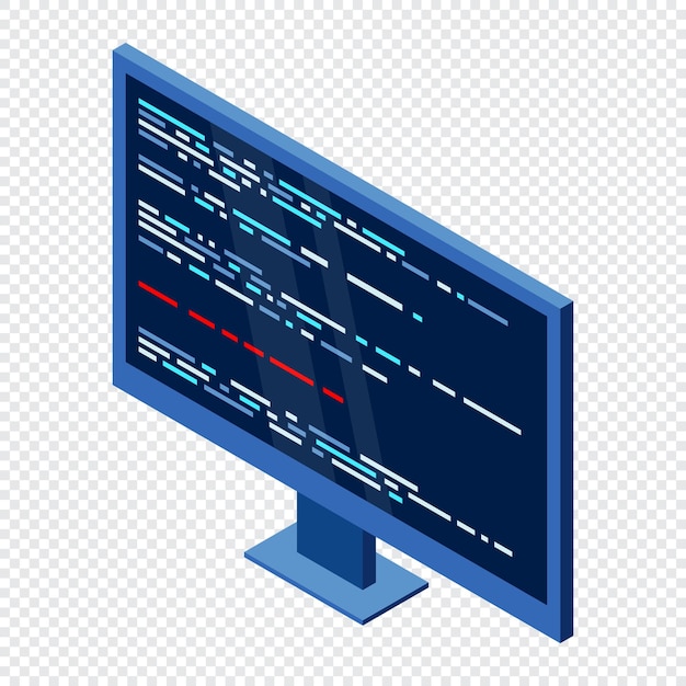 isometric monitor computer monitor isometric desktop modern monitor isometric technology