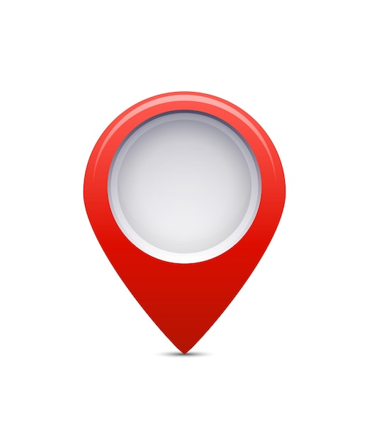 isometric pin icon on the navigation map for positioning