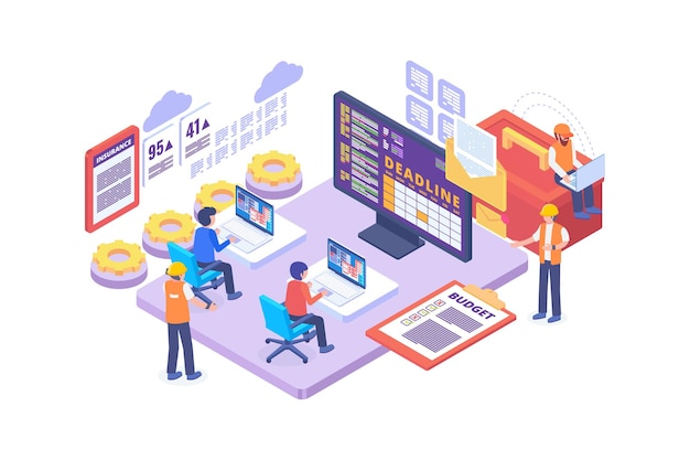 Isometric project setup concept